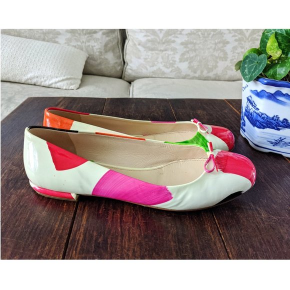 👠 Prada Patent Leather Multicolor Ballet Flats - Picture 3 of 9